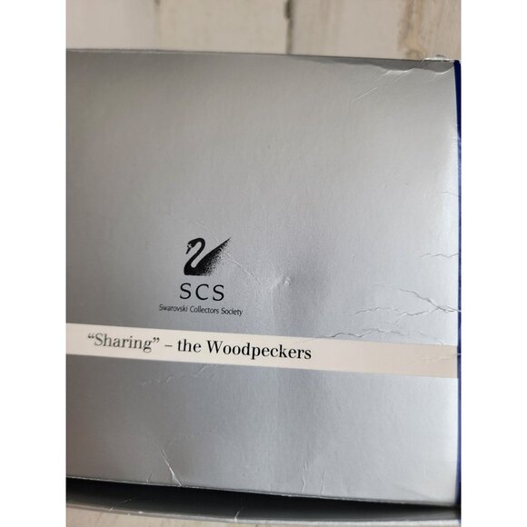 Swarovski sharing woodpeckers crystal home decor figure bird - Picture 8 of 8